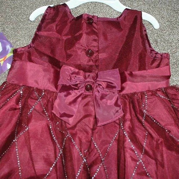 Blueberi Boulevard Toddler Girls Sparkly Flower Holiday Formal Dress Size 2T NWT - Picture 5 of 5